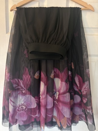 Floral mesh tulle maxi skirt - mesh,