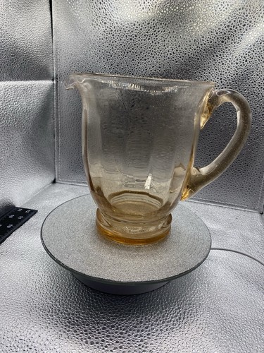 Jug handblown amber - handblown,
