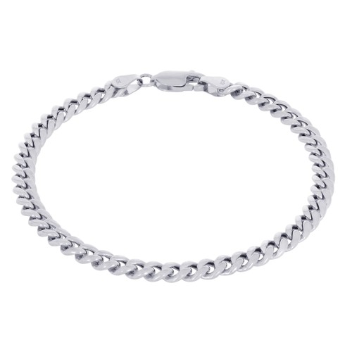 10k white gold 3mm - 3mm-9mm, miami
