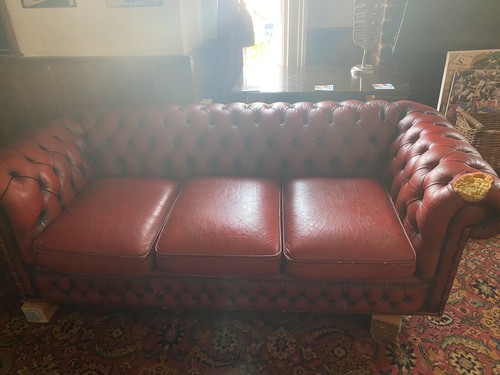 Oxblood red leather