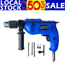 850W 2in1 Electric Impact Hammer Drill Variable Speed Forward/Reverse Switch 7pc