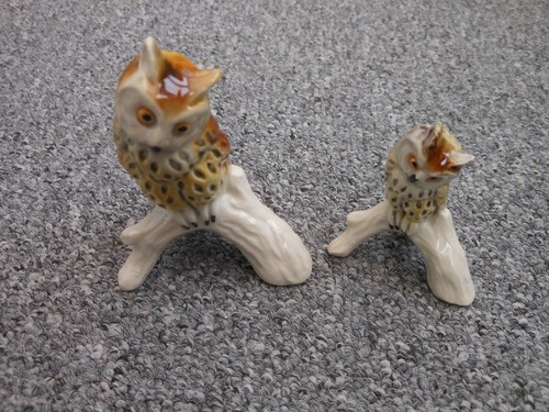 Two goebel porcelain - porcelain, owls