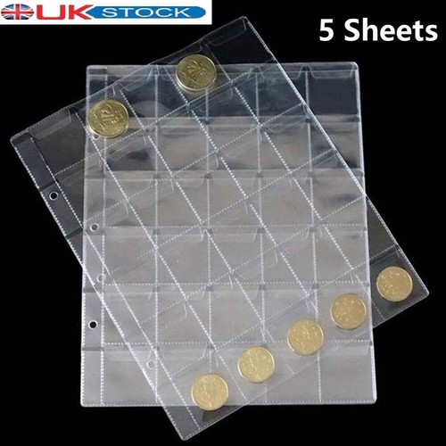 5pcs pockets plastic - 5pcs, coin