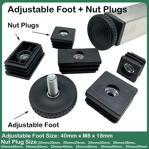 Square tube inserts end - square,