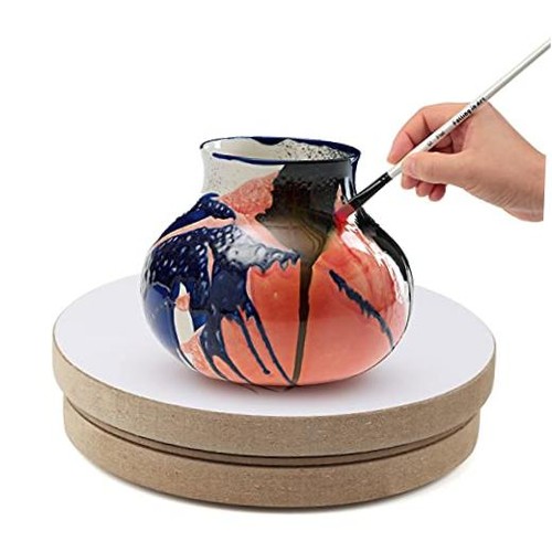Wood turn table - 8", sculpting