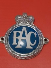 VINTAGE 1960s ROYAL AUTOMOBILE CLUB CAR GRILLE BADGE MOTOR EMBLEM
