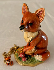Arora Design "Hidden Treasures" Trinket Box - Sitting Fox with Necklace
