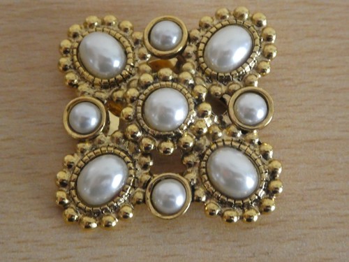 Vintage scarf clip - vintage, tone