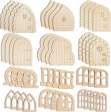 48Pcs Unpainted Wooden Fairy