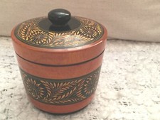 SPICE BOX WOODEN . LOVELY  DECORATION AROUND BOX AND ON LID SOME TINY MARKS