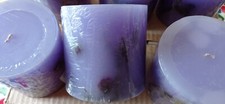 2 Large Lavender Candles 100 hours burn time 10x10cms