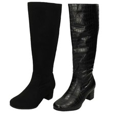 Spot On Ladies Extra Wide Fitting Knee High Boots