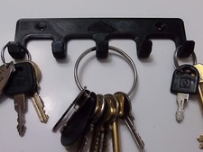 BLACK KEY HOLDER HOOKS WALL