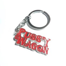 Pink Keyring PUSSY WAGON Text