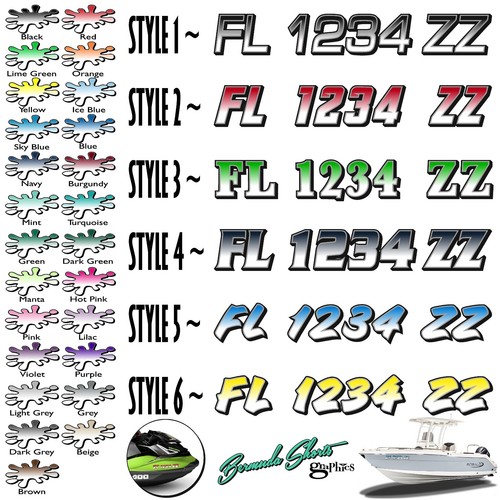 Boat registration numbers - boat,