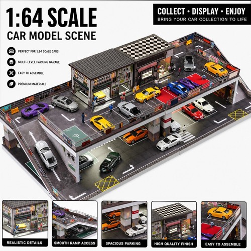 Diorama car parking lot - diorama,