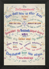The Ten Commandments Framed