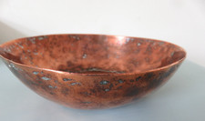 ANTIQUE ROUND HAND HAMMERED COPPER BOWL 300g Medium size