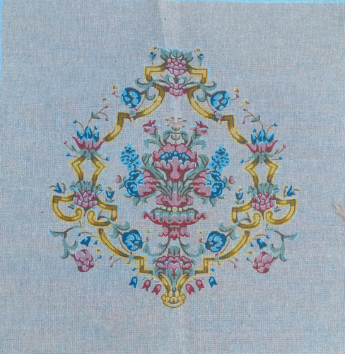 Large printed rococo floral - large,