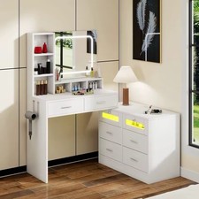 Corner LED Vanity Table with