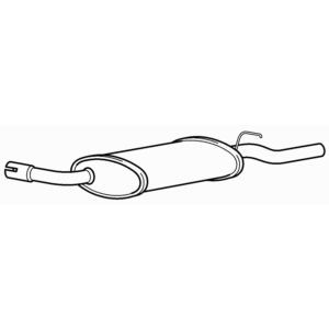 Rear exhaust silencer back - silencer, box