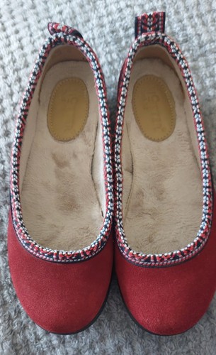 Hotter burgundy suede slippers