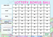 Bonus ball card lottery - ball,