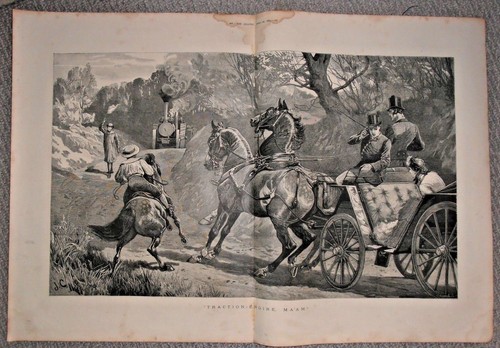 Engraving horse carriage cart - horse,