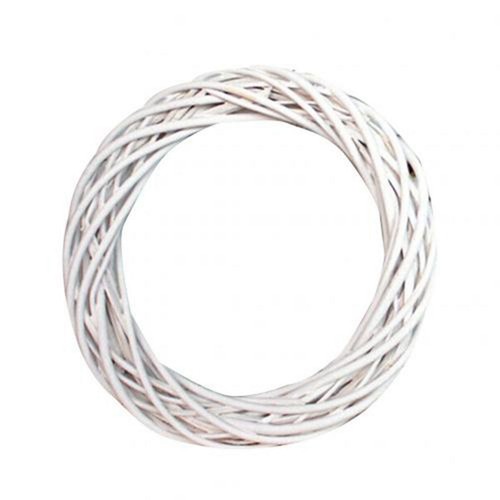 1pc white garland wicker - white,