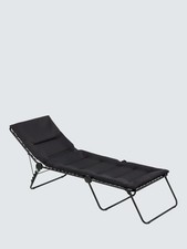 Lafuma Siesta Sun Lounger Steel H70 x W56 x L213cm - Black (Dented/Marks) B+