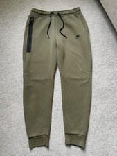 Men’s Nike Tech Fleece Green Tracksuit Bottoms Size Large