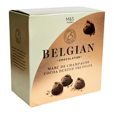 M&S Belgian Marc De Champagne Truffles 260g Cocoa Dusted Belgian Special