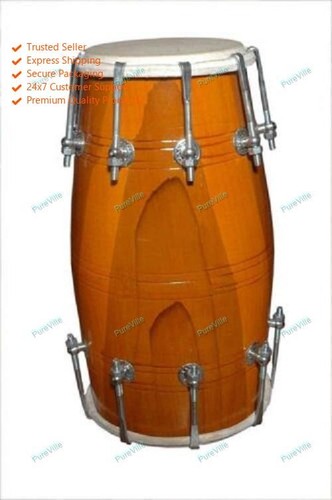 Wood dholak indian - wood, folk