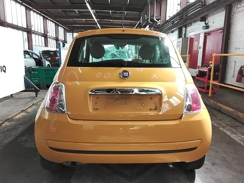 Rear bumper yellow fiat - bumper,