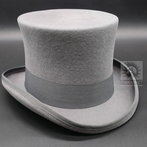 Gray 100 wool felt top - top, hat
