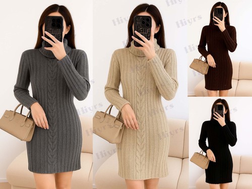 Womens polo neck cable knitted - polo,