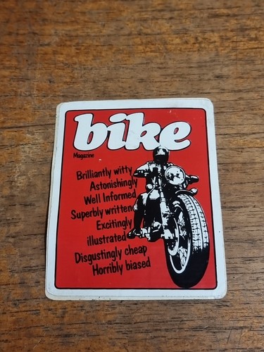 Vintage bike magazine sticker - bike,