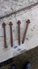 4 Rusty Metal Bed Post Bolts
