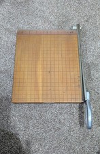 Vintage Wooden Paper Cutter Guillotine