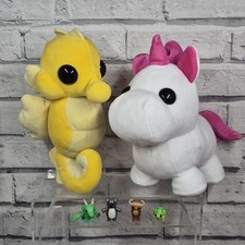 Roblox Adopt Me Bundle Seahorse Unicorn Soft Toy Plush & Figure Bundle Dragon
