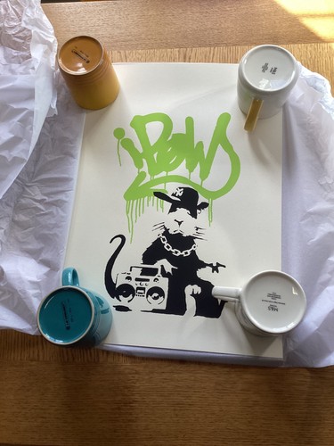 Banksy gangsta rat green - gangsta,