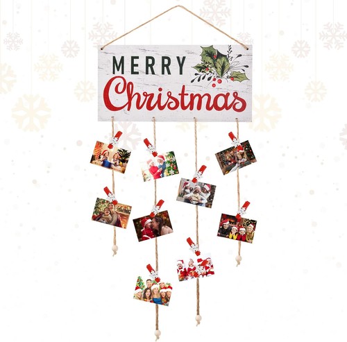 Christmas card holder wooden - christmas,