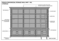 FRENCH PROVINCIAL WALL STORAGE