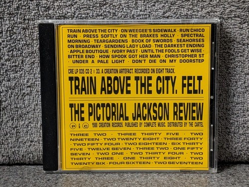 Felt train above the city - train,