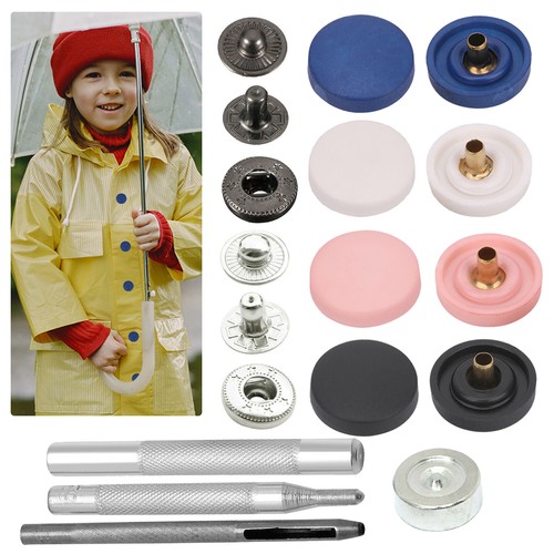 15mm spring press studs - press, snap
