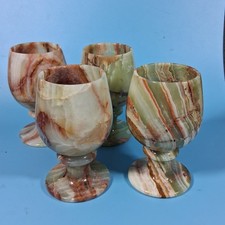 4 x Vintage Onyx / Marble Wine