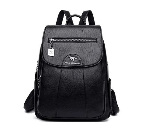 Anti theft leather backpack - anti-theft,