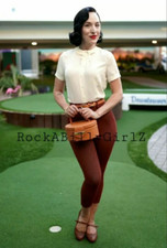 Tatyana Luisa ginger houndstooth dogtooth capri pants 4XL Plus NEW 50s vintage