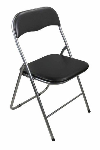 Folding square chair - square, silver