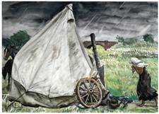 Gypsy Romany Girl Running Home